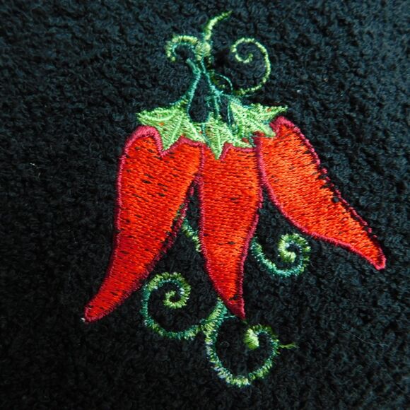 Kay Dee Designs Southwest Cotton Kitchen Towel, Hot Pad LOT Of 6 Peppers Black - Picture 8 of 14